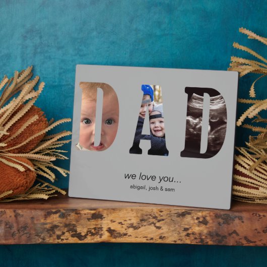 私たちシンプル愛するパパ写真コラージュプラーク フォトプラーク (側面)