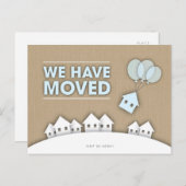 私たちスタイリッシュはホワイトハウスはがきを移動したBurlap 案内ポストカード (正面/裏面)