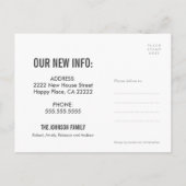 私たちスタイリッシュはホワイトハウスはがきを移動したBurlap 案内ポストカード (裏面)