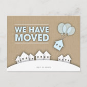 私たちスタイリッシュはホワイトハウスはがきを移動したBurlap 案内ポストカード (正面)