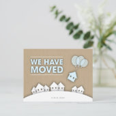 私たちスタイリッシュはホワイトハウスはがきを移動したBurlap 案内ポストカード (スタンド正面)