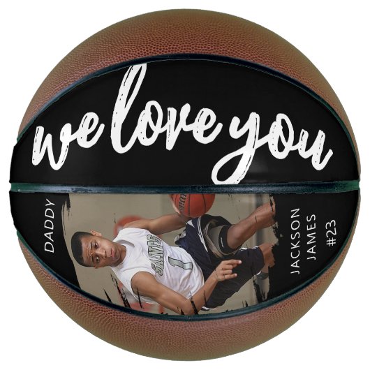 私たちスタイリッシュは、あなたがブラシされた効果写真が大好き バスケットボール (正面)