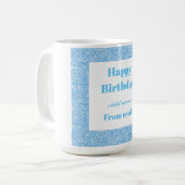 私たちパーソナライズされたからのハッピーバースデーすべてのマグカップ コーヒーマグカップ (正面左)