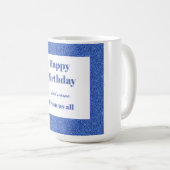 私たちパーソナライズされたからのハッピーバースデーすべてのマグカップ コーヒーマグカップ (正面右)