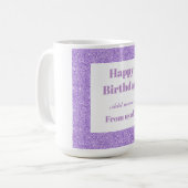 私たちパーソナライズされたからのハッピーバースデーすべてのマグカップ コーヒーマグカップ (正面左)