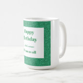 私たちパーソナライズされたからのハッピーバースデーすべてのマグカップ コーヒーマグカップ (正面右)