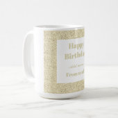 私たちパーソナライズされたからのハッピーバースデーすべてのマグカップ コーヒーマグカップ (正面左)
