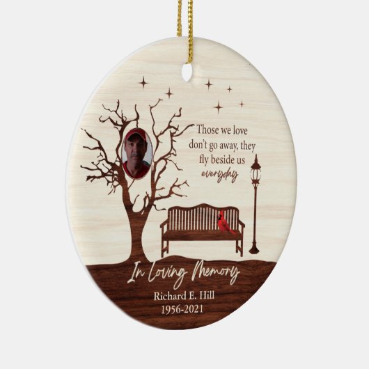 私たちパーソナライズされたがクリスマスの飾りを愛するもの セラミックオーナメント (右)