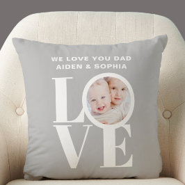 私たちパーソナライズされたが愛するパパ写真父の日 クッション