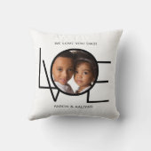 私たちパーソナライズされたが愛するパパ写真父の日 クッション (裏面)
