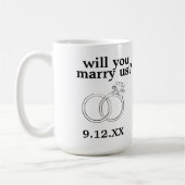 私たちパーソナライズされたと結婚してくれる?コーヒーマグ コーヒーマグカップ (左)