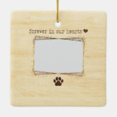 私たちパーソナライズされたのハートでペットのために セラミックオーナメント (裏面)