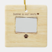 私たちパーソナライズされたのハートでペットのために セラミックオーナメント (正面)