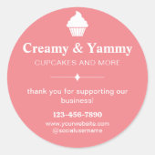 私たちパーソナライズされたのビジネスをサポートしてくれてありがとう ラウンドシール (正面)