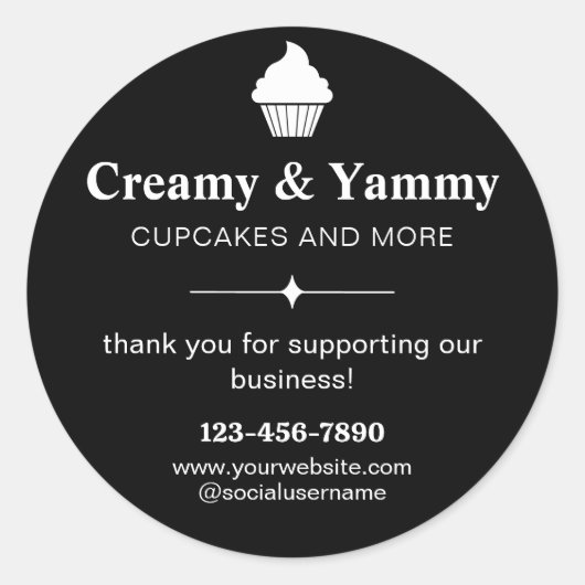 私たちパーソナライズされたのビジネスをサポートしてくれてありがとう ラウンドシール (正面)