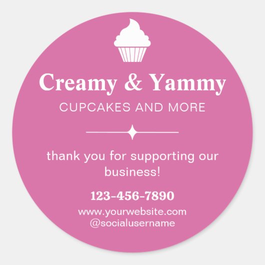 私たちパーソナライズされたのビジネスをサポートしてくれてありがとう ラウンドシール (正面)