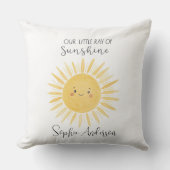 私たちパーソナライズされたの小さな太陽の光に名前 クッション (正面)