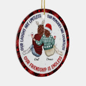 私たちパーソナライズされたの笑いは無限だ – Bestie セラミックオーナメント (右)