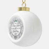 私たちパーソナライズされたの第1回クリスマスコーズオーナメント セラミックボールオーナメント (右)