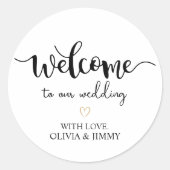 私たちパーソナライズされたの結婚式用シールへようこそ ラウンドシール (正面)