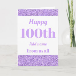 私たちパーソナライズされたの100th誕生日カード カード