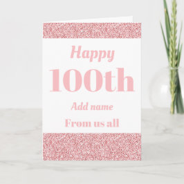 私たちパーソナライズされたの100th誕生日カード カード