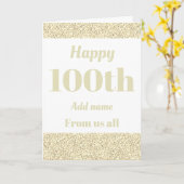 私たちパーソナライズされたの100th誕生日カード カード (黄色い花)