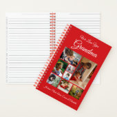 私たちパーソナライズされたはおばあちゃんを愛している | 赤色8の写真 ノートブック (内側)