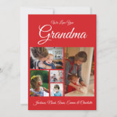 私たちパーソナライズされたはおばあちゃんを愛している | 赤5枚(写真) シーズンカード (正面)