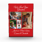 私たちパーソナライズされたはおばあちゃんを愛している | 赤5枚(写真) フォトブロック (正面)