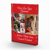 私たちパーソナライズされたはおばあちゃんを愛している | 赤5枚(写真) フォトブロック (右)