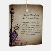 私たちパーソナライズされたはアメリカ人 セラミックオーナメント (右)