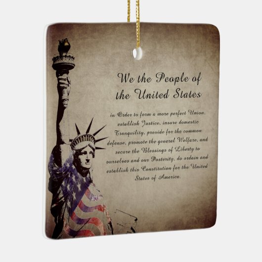 私たちパーソナライズされたはアメリカ人 セラミックオーナメント (右)