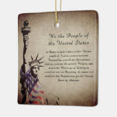私たちパーソナライズされたはアメリカ人 セラミックオーナメント (左)