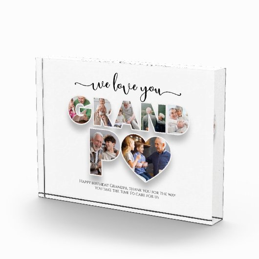 私たちパーソナライズされたはコラージュおじいちゃん フォトブロック (右)