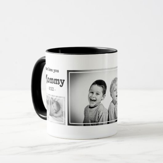 私たちパーソナライズされたはママを愛してる マグカップ (正面左)