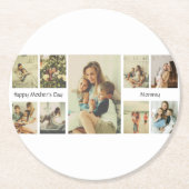 私たちパーソナライズされたは愛してあなたをママ紙コースター ラウンドペーパーコースター (正面)