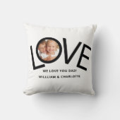 私たちパーソナライズされたは愛するパパ写真 クッション (正面)