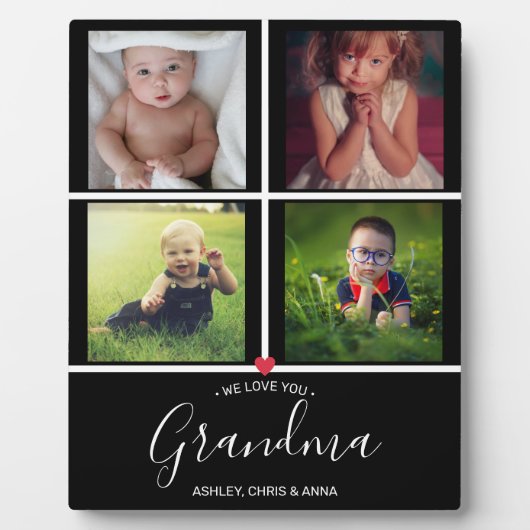 私たちパーソナライズされたは愛よナナおばあちゃんギフト最高の フォトプラーク (正面)