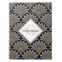 私たちパーソナライズされたは海軍と金ゴールドのデコを見ている