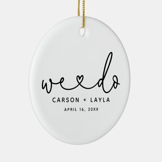 私たちパーソナライズされたは結婚 セラミックオーナメント (右)