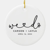 私たちパーソナライズされたは結婚 セラミックオーナメント (裏面)