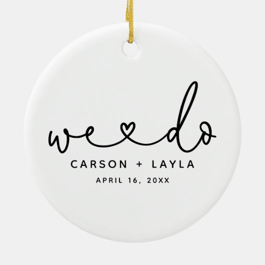 私たちパーソナライズされたは結婚 セラミックオーナメント (裏面)
