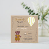 私たちパーソナライズされたは赤ちゃんシャワー女の子を待つことができる私 招待状 (スタンド正面)