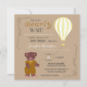 私たちパーソナライズされたは赤ちゃんシャワー女の子を待つことができる私 招待状 (正面)