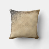 私たちパーソナライズされたアメリカ国旗の枕 クッション (裏面)