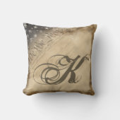 私たちパーソナライズされたアメリカ国旗の枕 クッション (正面)