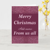 私たちパーソナライズされた全員の華やかなクリスマスカード カード (黄色い花)