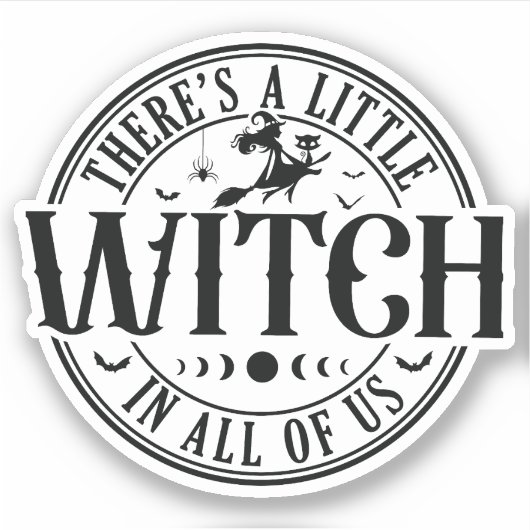 私たちビニールステッカーの小さな魔女 シール (正面)
