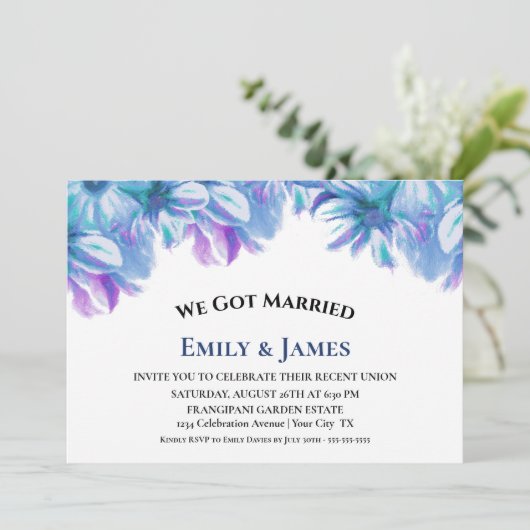 私たちブルー得フローラウェディングレセプション 招待状 (スタンド正面)